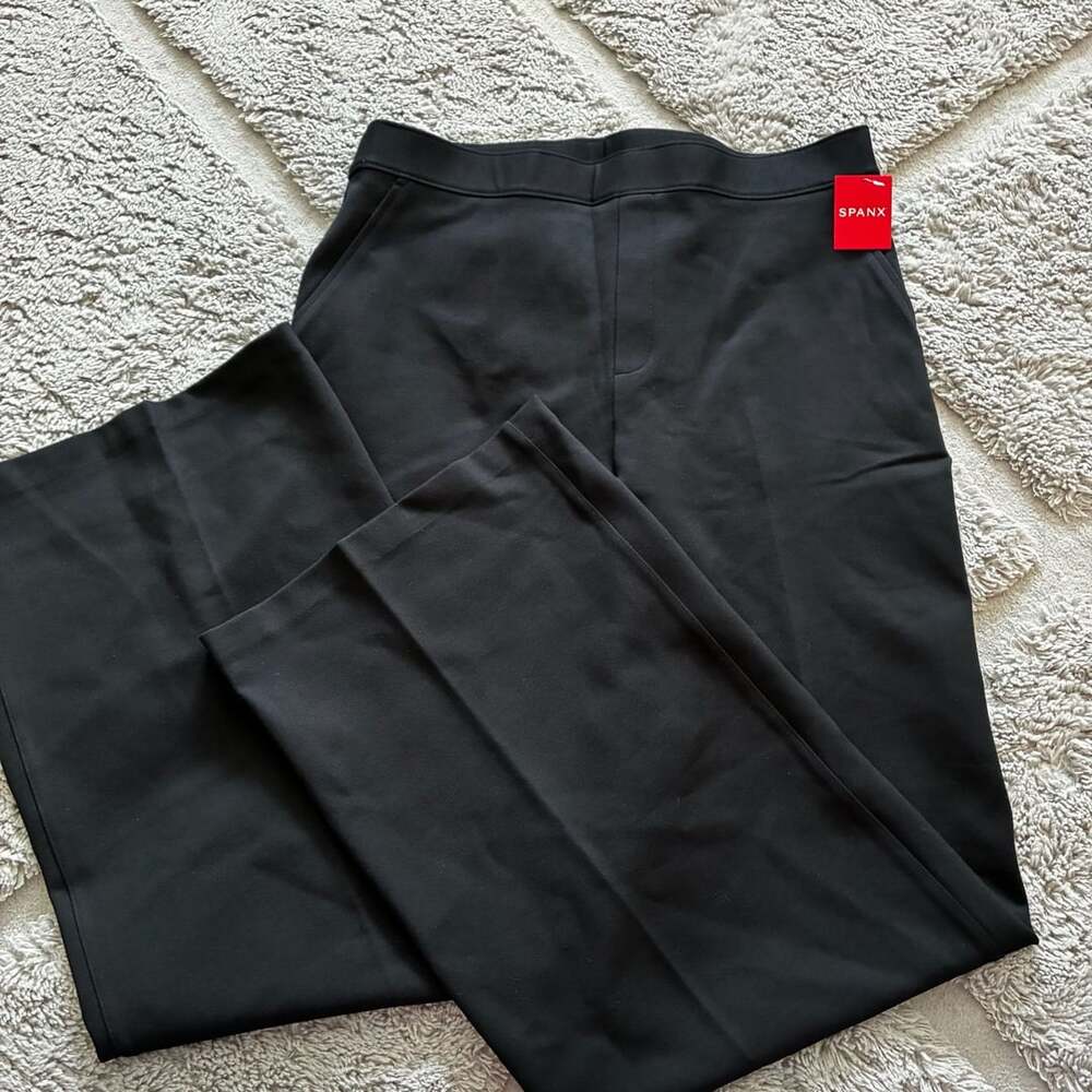 Spanx Perf Pant Wide Leg Size XL Classic Black
